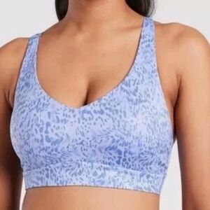 Athleta Solace Printed Sports Bra D/DD Workout Athletic Padded NEW